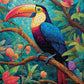 Cross & Glory - Mystical Mosaic: Toucan'S Paradise - 1000 Piece Jigsaw Puzzle For Adults | Vibrant Tropical Forest Art