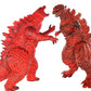 Twcare Set Of 2 Godzilla Legendary Fire Shin Figure Flaming King Of The Monsters Toys, Movable Joints Burning Action Movie Serie