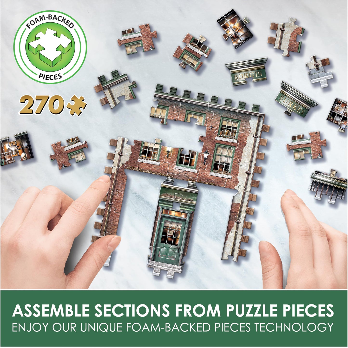 Wrebbit3D Harry Potter 3D Puzzle Model Of Borgin And Burkes | Diagon Alley Collection |270 Jigsaw Puzzle Pieces | Build And Journey Through The Wizarding World