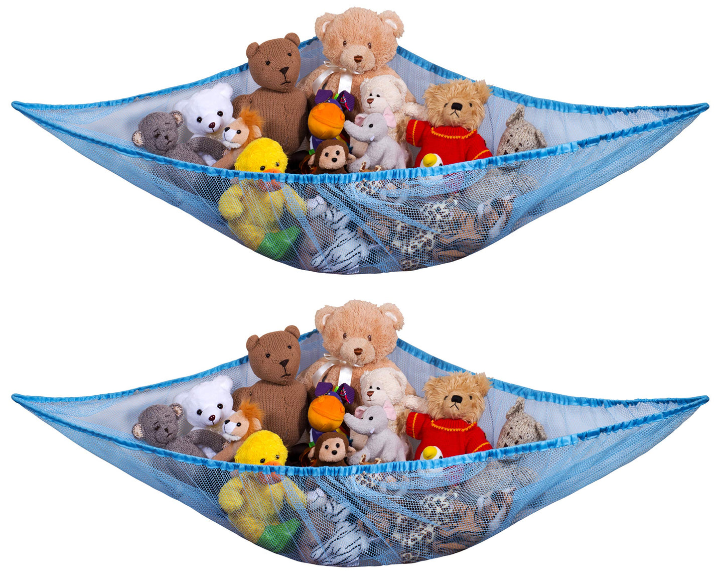 Handy Laundry Jumbo Toy Hammock, Blue - Organize Stuffed Animals And Children'S Toys. Great Decor While Neatly Organizing Kid'S