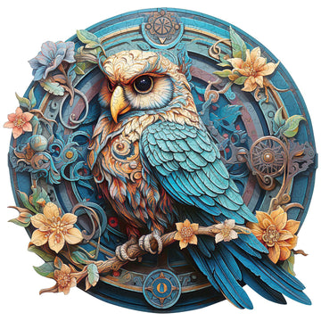Woodemon Wise Owl Wooden Jigsaw Puzzles for Adults and Kids - Unique Shaped Animal Wood Puzzle, Birthday Gifts, Family Games (XL