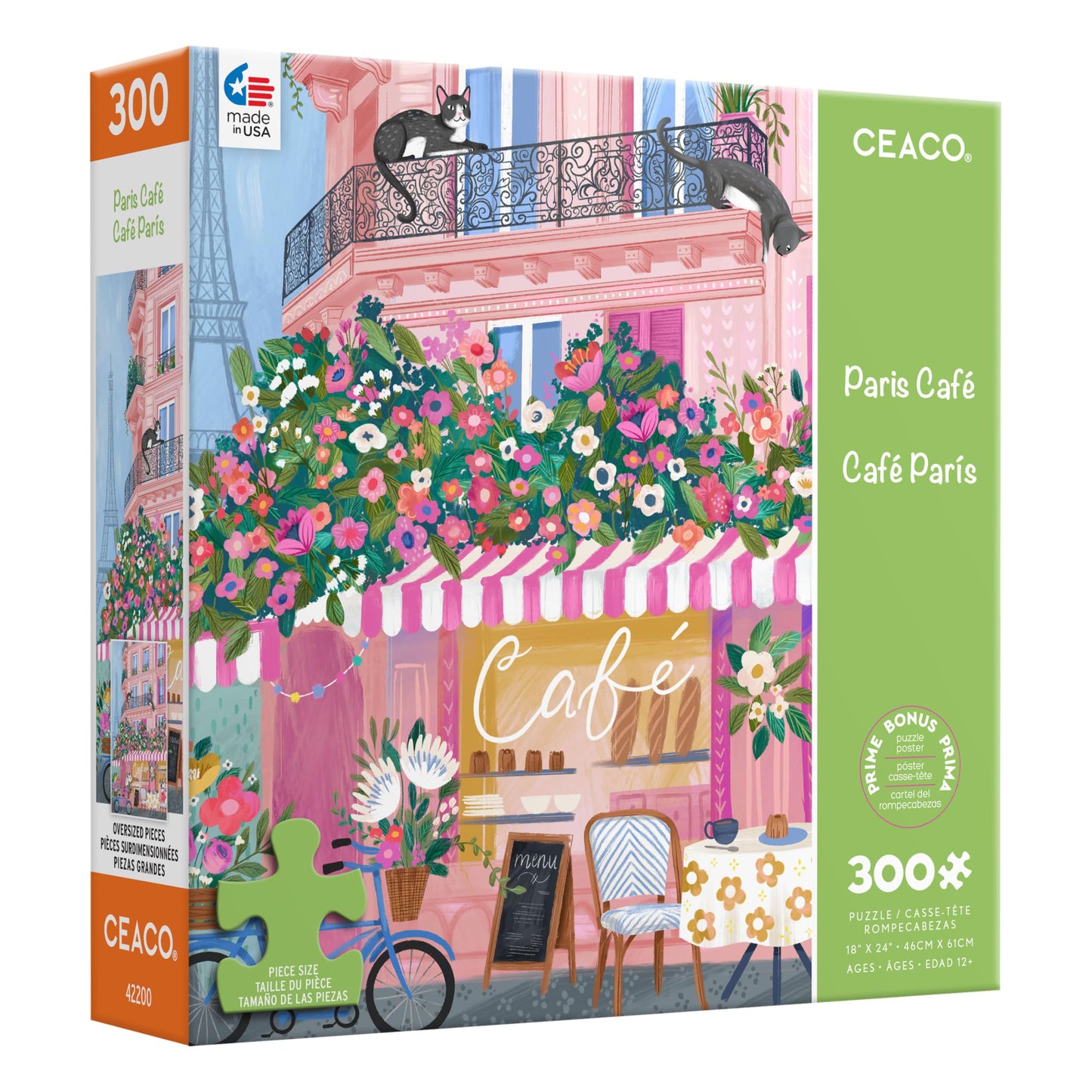 Ceaco - Paris Caf   - 300 Oversized Piece Jigsaw Puzzle