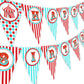 Circus Carnival Happy Birthday Banner Pennant