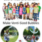 Bubbleventi Giant Bubble Mix | Made in USA |100% Vegan Non-Toxic Powder Makes 20 Gallons of enhanced  Big Bubble Solution for Kids STEM Fun | Use in Bubble Wands + Machines (Makes 20 Gallons)