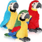 Jexine 3 Pcs Macaw Parrot Plush Toy Soft Stuffed Animal Toy Bird Stuffed Animal Blue Red Stuffed Parrot For Gifts Doll, 9.8 Inch