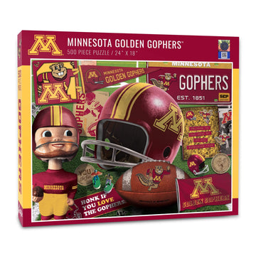 Youthefan Ncaa Minnesota Golden Gophers Retro Series Puzzle - 500 Pieces, Team Colors, Large