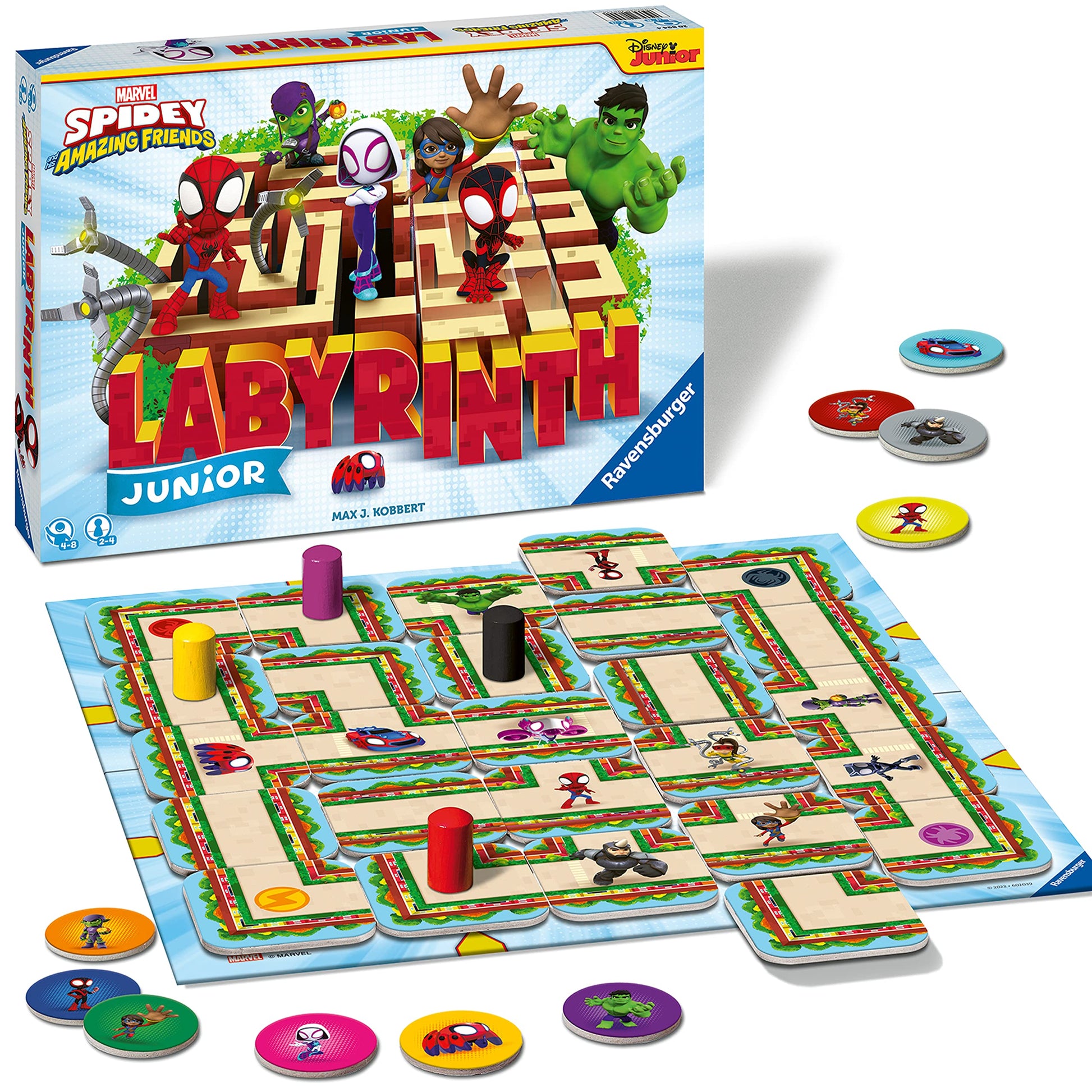 Ravensburger - Spidey And His Amazing Friends Labyrinth Junior Game | Engaging Brain Teaser For Kids | Interactive Puzzle Game |
