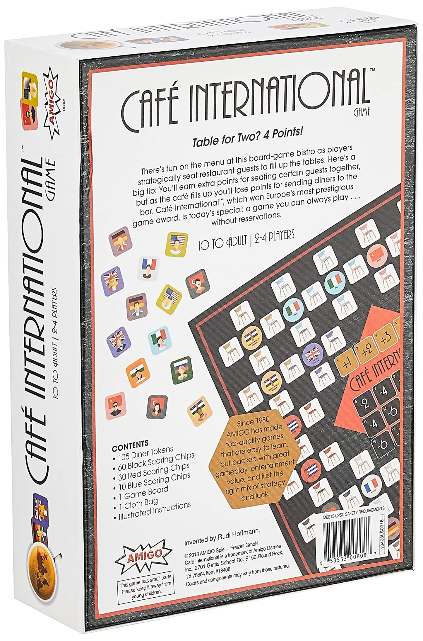 Amigo Games Café International - Award-Winning Family Strategy Board Game For 2-4 Players, Ages 10+