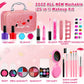 GIFTINBOX Kids Makeup kit for Girls, 25 PCS Real Makeup Set, Washable Makeup Set Toy with Cosmetic Case, Non-Toxic Little Girls