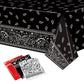K1Tpde 3Pcs Bandana Party Tablecloths, Cholo Gangsta Theme Bandana Table Covers, Bandana Plastic Tablecloth, Cholo Themed Western Party Decorations For Adult, Red, White, Black Party Tablecloths