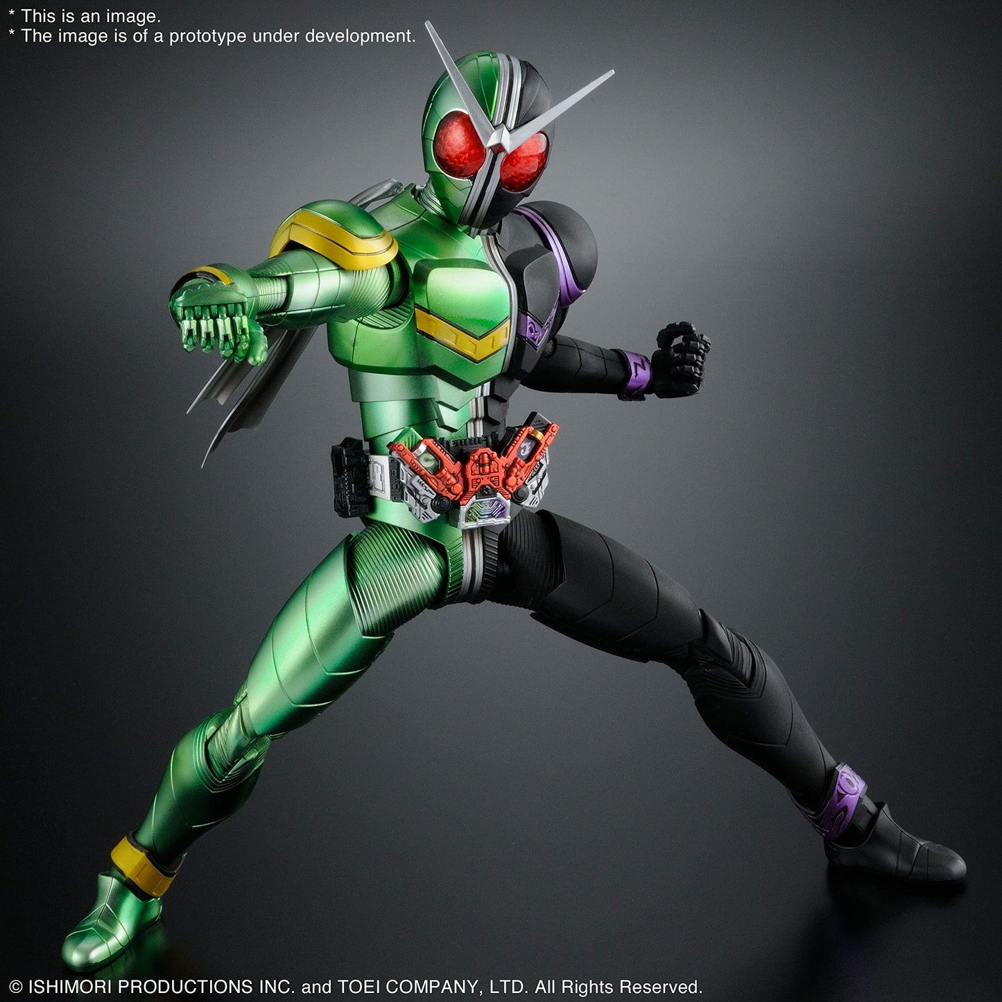 Bandai Hobby - Kamen Rider W - Kamen Rider Double Cyclone Joker, Bandai Spirits Mg Figure-Rise Artisan Model Kit