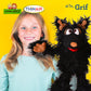 Living Puppets 12-Inch Plush Black Dog Hand Puppet - Fine European Design  Ultra-Soft and Cuddly  Promotes Child Development  Safety Certified  Teacher-Recommended for Boys and Girls