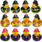 Cool Firefighter Rubber Ducks (2') Standard Size. (12 Pack) Cute Duck Bath Tub Pool Toys. (Firefighter Rubber Ducks)