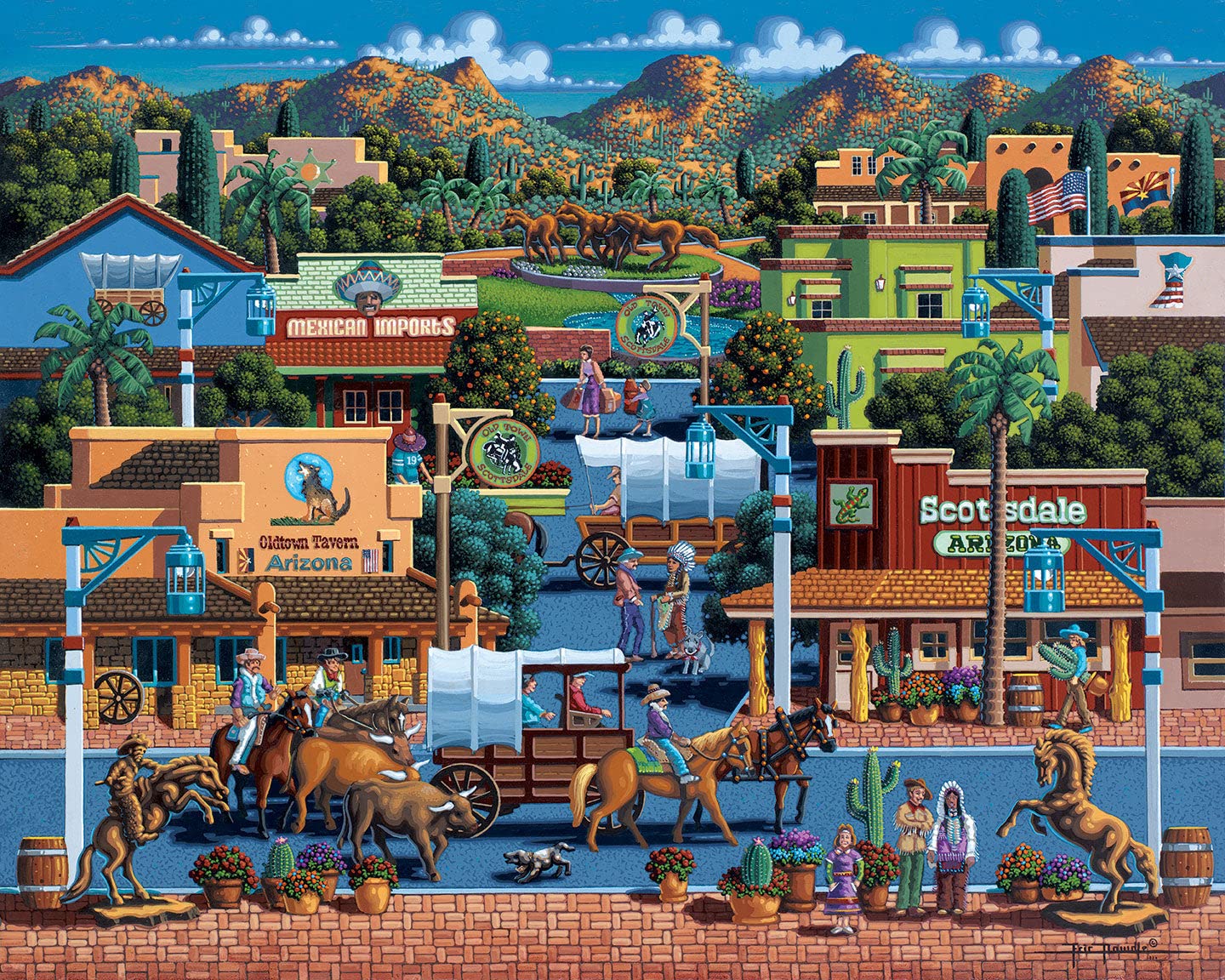 D·O·W·D·L·E 500-Piece Jigsaw Puzzle - Scottsdale - Copper Material - Model 00208