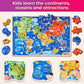 Synarry Large Usa World Solar System Wooden Puzzles For Kids Ages 4-6, Wood Jigsaw Puzzles Educational Games Toys Gifts For Toddlers, Learning United States World Space Maps For Boys Girls Ages 3-8