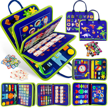 Toddler Busy Board Montessori Toys For 1 2 3 4 Year Old Boy Girl Birthday Gift, Sensory Toys For Toddlers Age1-3, Toddler Travel