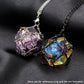 PJOY DND Dice Cage Necklace for D20 Dice Dungeons and Dragons Gamers Stainless Steel Cage Necklace DND Gifts-Black