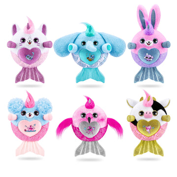 Rainbocorns Mermaidcorn (Flamingo) By Zuru, Collectible Plush, Mermaid Surprises, Cuddle Plush Stuffed Animal, Surprise Egg, Stickers, Magic Sands & Bubble Mixture, For Girls 3+ Up