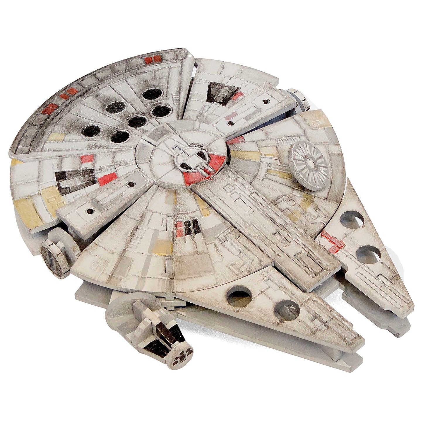 IncrediBuilds Star Wars Millennium Falcon 3D Wood Puzzle & Model Figure Kit (61 Pcs) - Build & Paint Your Own 3-D Movie Toy - Officially Licensed - No Glue Required - Gift for Kids  Teens & mature-themeds