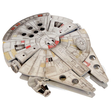 IncrediBuilds Star Wars Millennium Falcon 3D Wood Puzzle & Model Figure Kit (61 Pcs) - Build & Paint Your Own 3-D Movie Toy - Officially Licensed - No Glue Required - Gift for Kids  Teens & mature-themeds