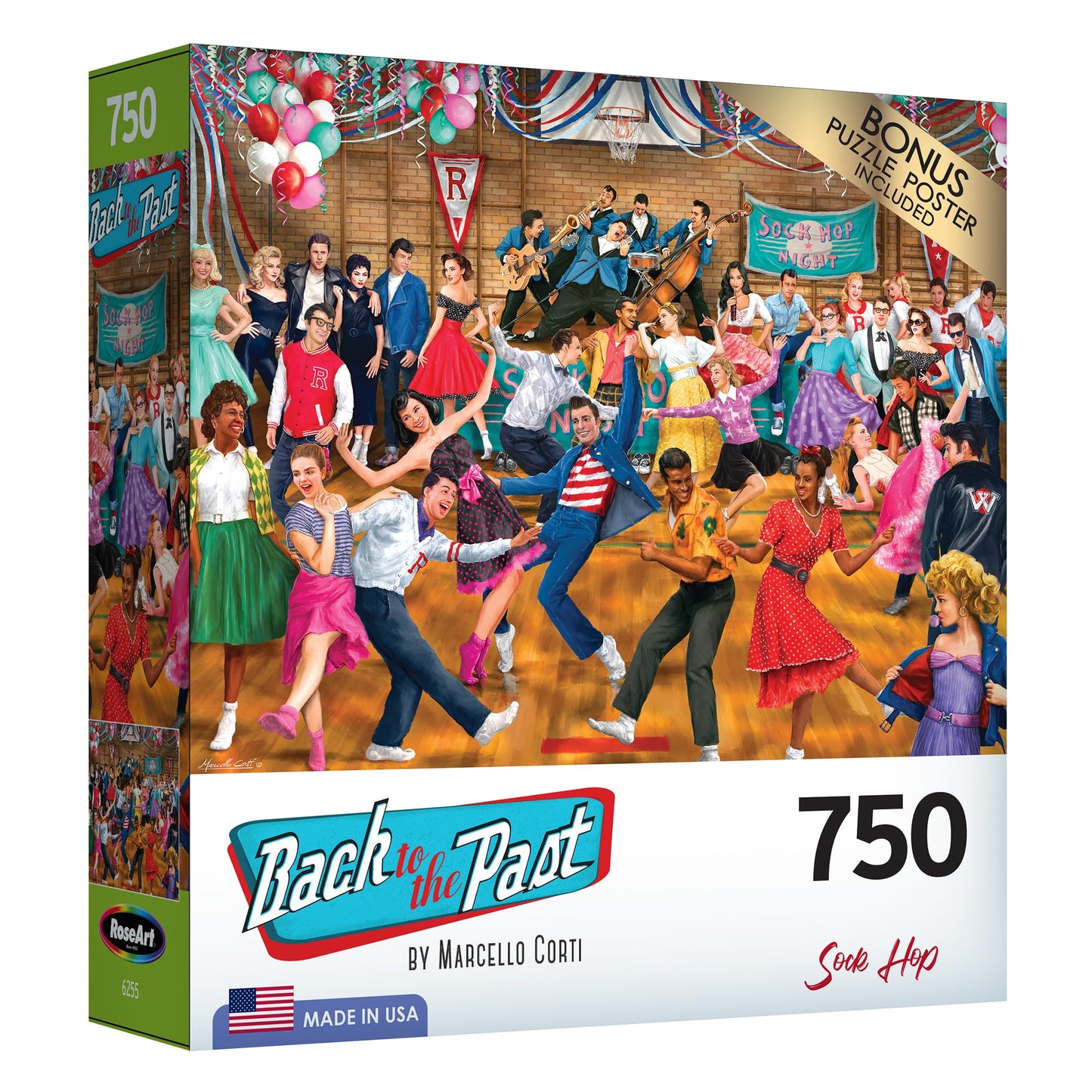 Roseart - Back To The Past - Sock Hop - 750 Piece Jigsaw Puzzle For Adults