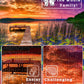 Puzzles for mature-themeds 1000 Pieces - Ideal Gift for Loved Ones  Gift-Ready Box  Letters on Back  8 Jigsaw Puzzle Saver Sheets & Full-Size Poster - Scenic Landscape Sunset with Dock & Lilies by GERJATO