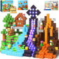200PCS Magnetic Blocks Toys for Kids Ages 3-5 6-8 8-12 with Magnetic Board Sensory Kids Toys Stacking Blocks  Build Mine Magnet World-3 4 5 6 7 8 9 10 Year Old Boy Girls Birthday Gifts
