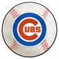 FANMATS 6465 Chicago Cubs Baseball Shaped Accent Rug - 27in. Diameter - Circular Cubs Primary Logo
