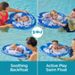 Swimschool Freestyle Swimmer Baby Pool Float With Multi-Position, Adjustable Safety Seat, Dual Air Chambers Safe, Red-White-Blue Nautical