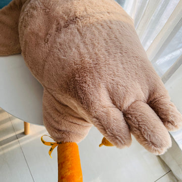 Tanha Goose Plush, Soft Large Goose Stuffed Animal, Cute Stuffed Goose, Brown Duck Plush Gift For Girlfriend, Kids Or Best Friend(51Inch, 130Cm)