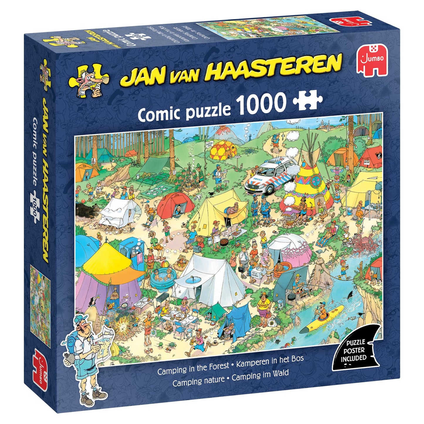 Jan Van Haasteren - JVH - Camping in the Forest - Camping in the Forest - Jigsaw Puzzle for Adults - 100% Recycled Cardboard - 1