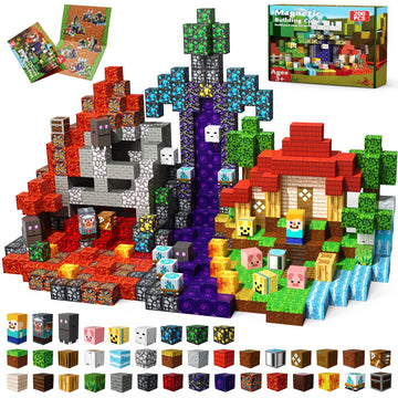 Magneverse 200 PCS Magnetic Blocks - Magnet Tiles Toys for Kids, Boys and Girls, Magnetic Building Blocks Cubes, Stacking Magnet
