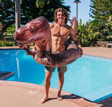 Poolcandy Inflatable 40 inch Animal Pool Tubes & Swim Rings (T-Rex Dinosaur Tyrannosaurus Rex 40 Dino Pool Tube)