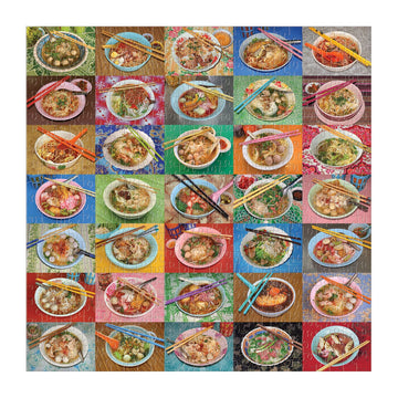 Noodles for Lunch 500 Piece Puzzle from Galison - Featuring 35 Colorful Images of Tasty Noodle Dishes from Southeast Asia Photog