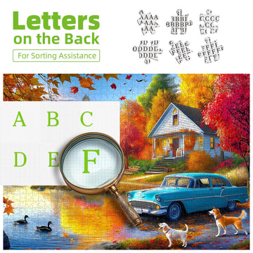 500 Piece Puzzles For Adults Autumn Lakeside House Jigsaw Puzzles For Adults Fall Village Landscape Jigsaw Puzzles 500 Pieces Ch
