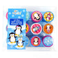 TINYMILLS 12 Pcs Penguin Stamp Kit for Kids Self Inking Stamps Gift Winter Party Favor Bag Stuffer Teacher Stamps