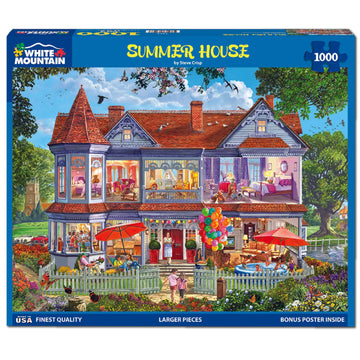 White Mountain 1000 Piece Jigsaw Puzzle - Cozy Family Vacation Retreat, 24"x30", Engineered Wood, Model 1857PZ