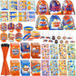 110 Pcs Dart Battle Party Favors Back to School Gifts Includes Dart Party Favor Bags Silicone Wristbands Badges Notebook Keychai