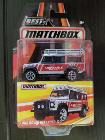 2016 Best of Matchbox Premium Collection Land Rover Defender 110 Silver/Red