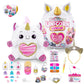 Rainbocorns Unicorn Rescue Surprise (White) By Zuru, Collectible Plush Stuffed Animal, Egg Toys, X-Ray Sticker Pack, Magical Slime, Headband, Ages 3+ For Girls, Children (Daxelle The Unicorn Plush)