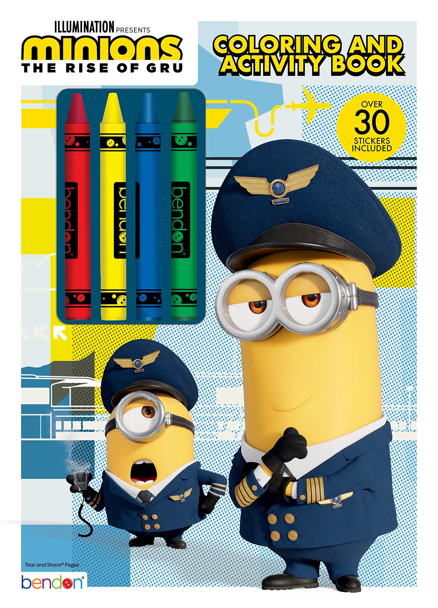 Despicable Me Minions Rise of Gru 48-Page Coloring and Activity Book with 4 Crayons 47653