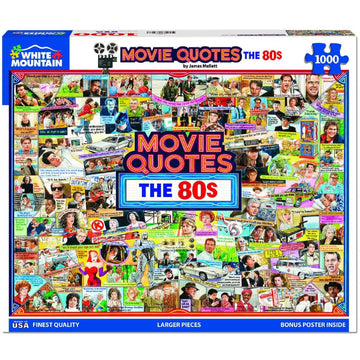 White Mountain Puzzles Movie Quotes The 80S 1000 Piece Jigsaw Popular Pop Culture Puzzle