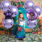 Katchon, Big Purple Mylar Balloons - 22 Inch, Pack Of 6 | 4D Round Balloons, Light Purple Foil Balloons | Purple Metallic Lavender Balloons For Lavender Party Decorations | Metallic Purple Balloons