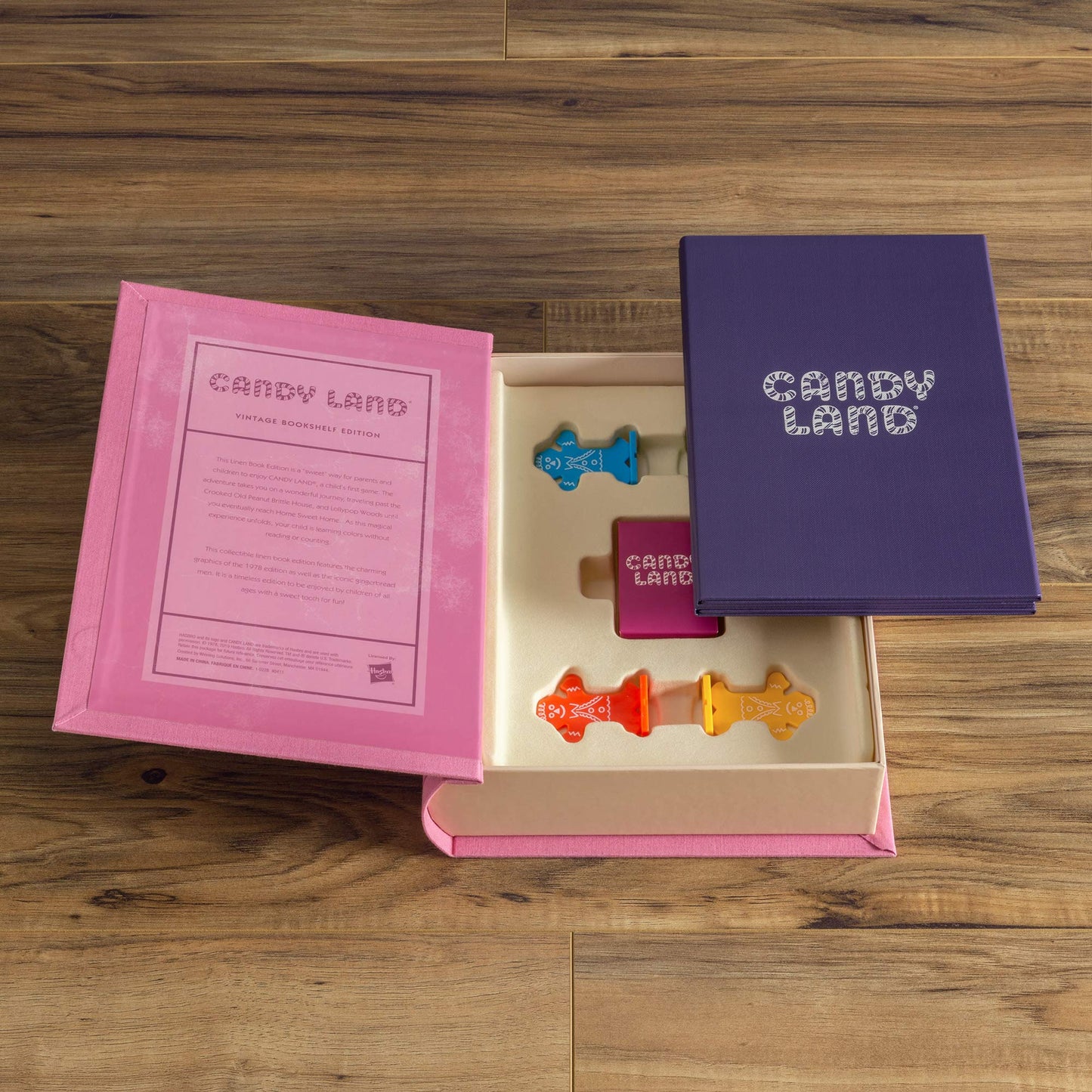 WS Game Company Candy Land Vintage Bookshelf Edition Board Game, Multi, For 2-4 Players, Model 40411, Linen Material