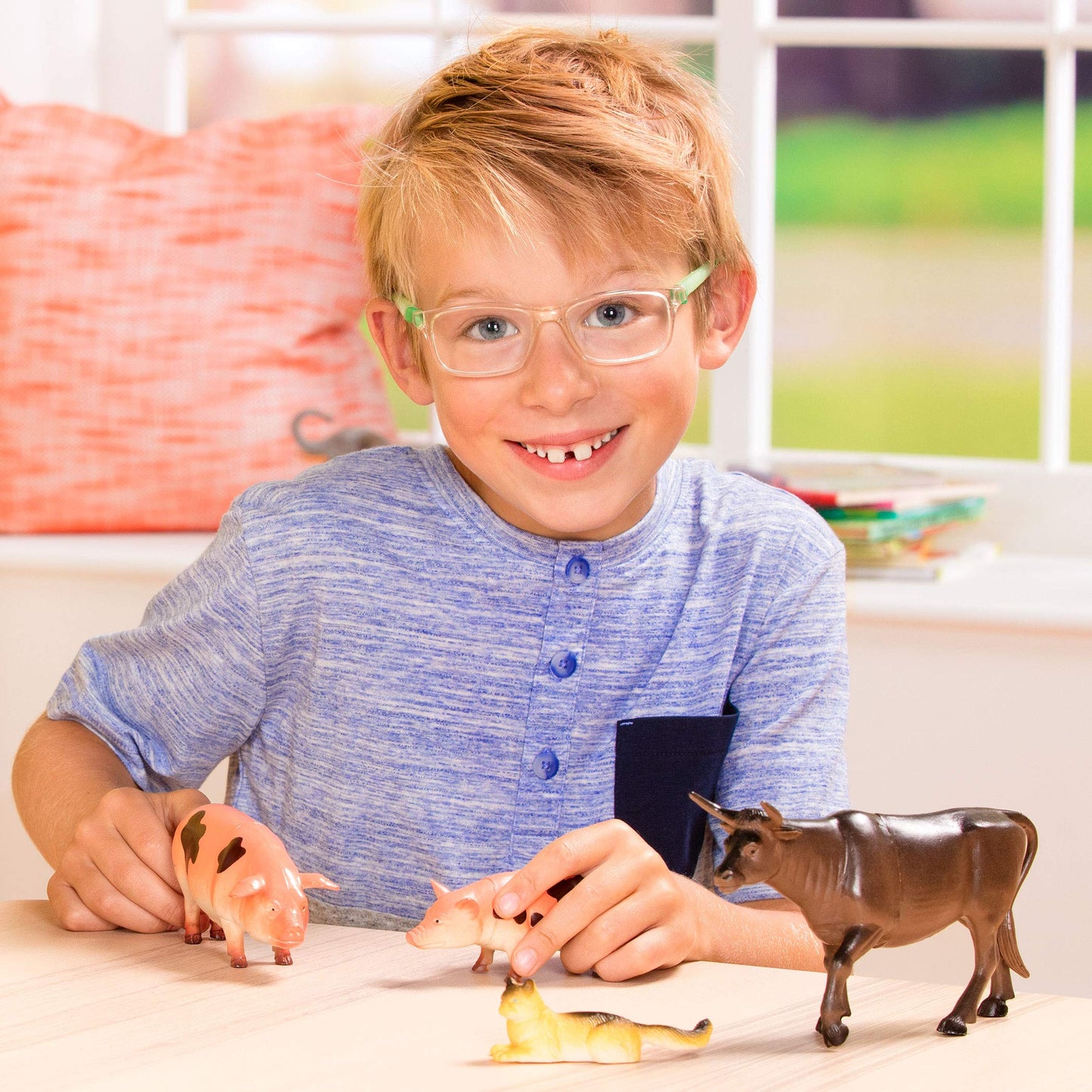 Terra By Battat – Farm Animal Figurines & Accessories – 60Pc Toy Animal Bucket For Kids – Farm Animal Toys – Cows, Pigs, Horses, Cats & More – 3 Years + – Country World