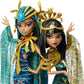Monster High Fashion Doll Set  Mummy Majesties Cleo & Nefera De Nile Collectible 2-Pack with Golden Accessories & enhanced Clothes