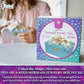 Pinwheel Crafts Mermaid DIY Jewelry Box Kit - 530Pc Craft Set for Girls 6+, 6x4x3 inches, Sparkly Paint, Model PW0012