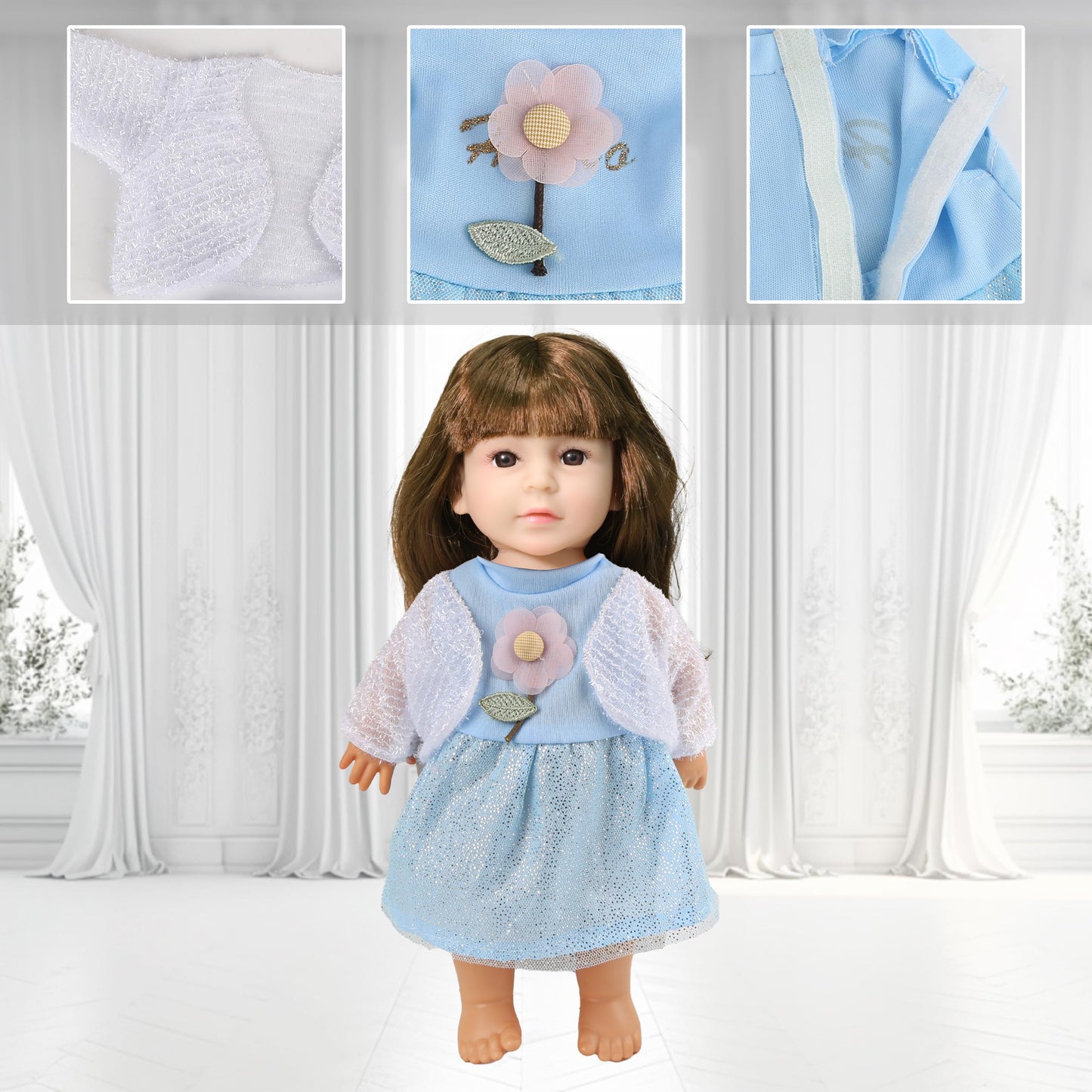 Girl Doll Clothes,12 Sets Doll Clothes Dress for 12 13 14 Inch Dolls, Lovely Baby Doll Outfits Accessories for Christmas Birthda