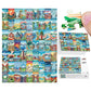 ALL4JIG National Park Paper Cuttings Style Fun Jigsaw Puzzles for Adults and Kids, 1000 Pieces, Christmas Secret Santa Gift, Whi