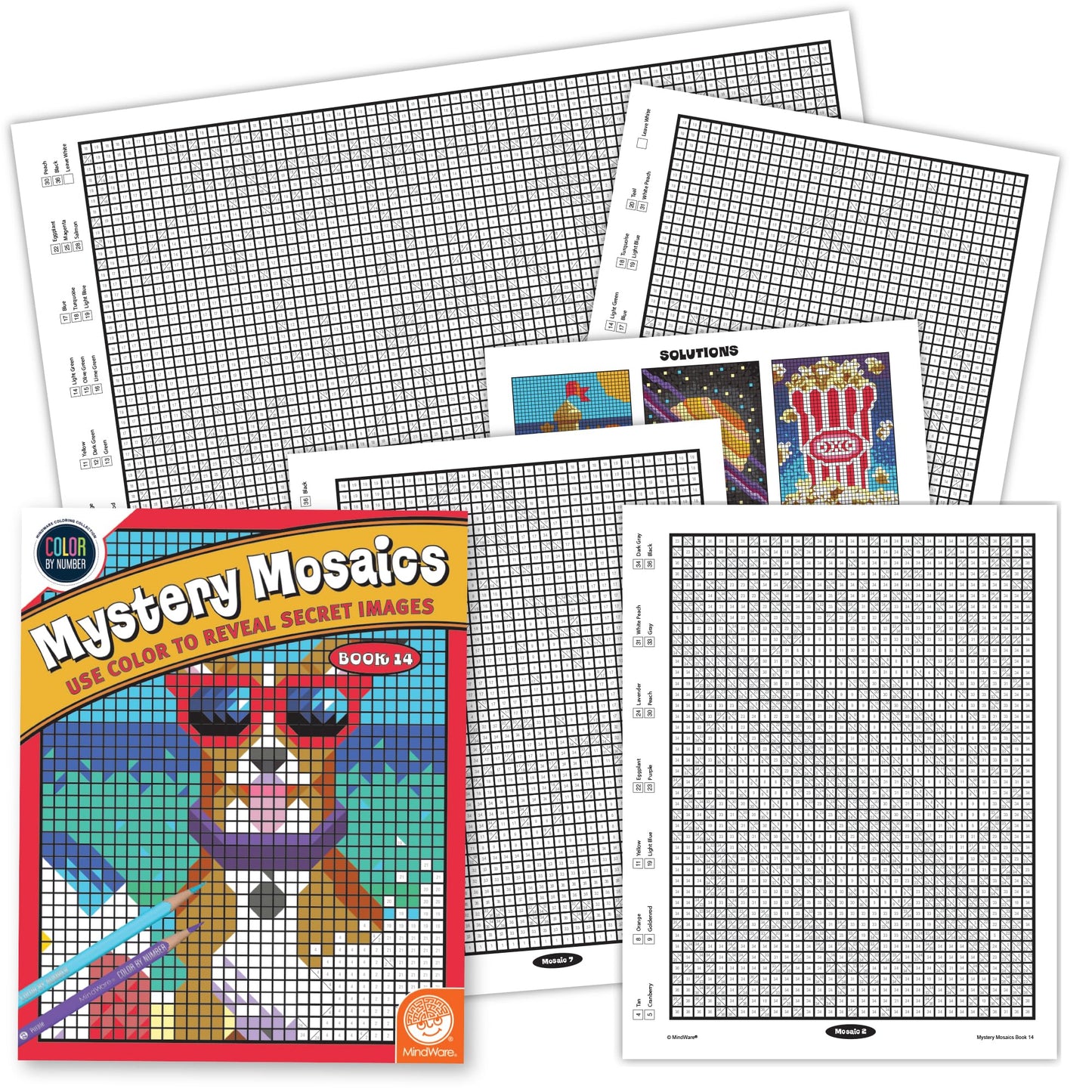 MindWare Color by Number Mystery Mosaics: (Book 14)